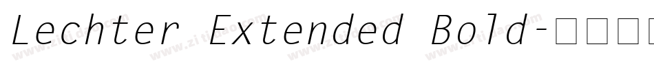 Lechter Extended Bold字体转换